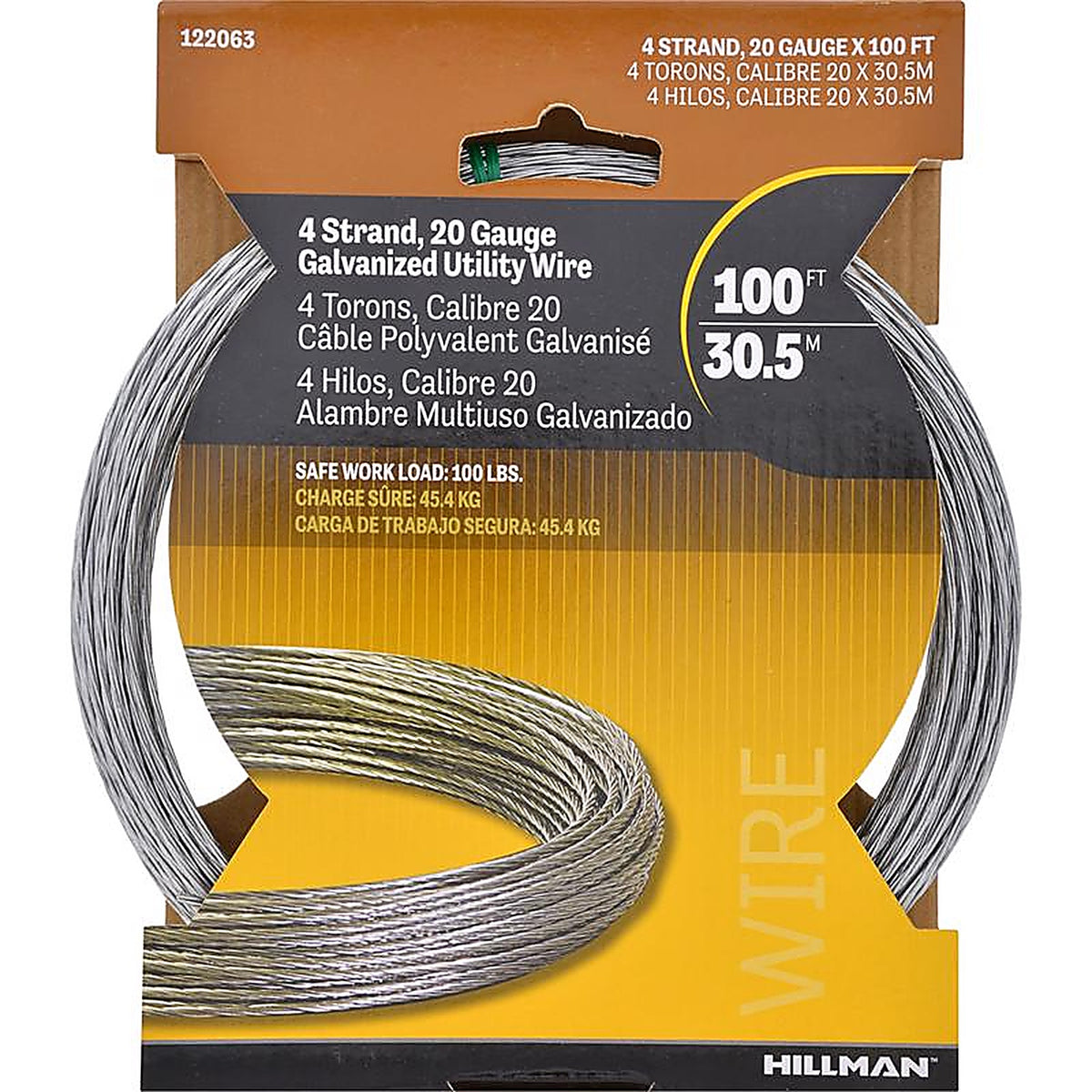 Hillman 122063 100 ft. L Galvanized Steel 20 Ga. Wire