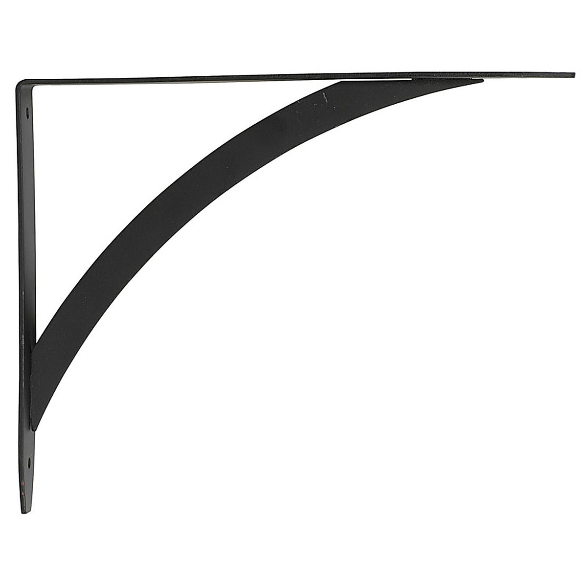 Knape & Vogt RP-0053-10BK John Sterling Black Steel Elegant Bracket 12 Ga. 10 in. L