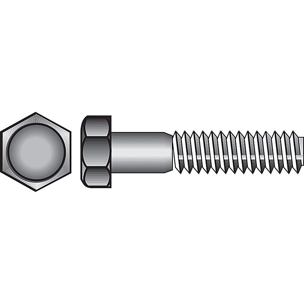 Hillman - 811548 - 5/16 In. D X 2-1/2 In. L Hot Dipped Galvanized Steel HEX Bolt 100 Pack