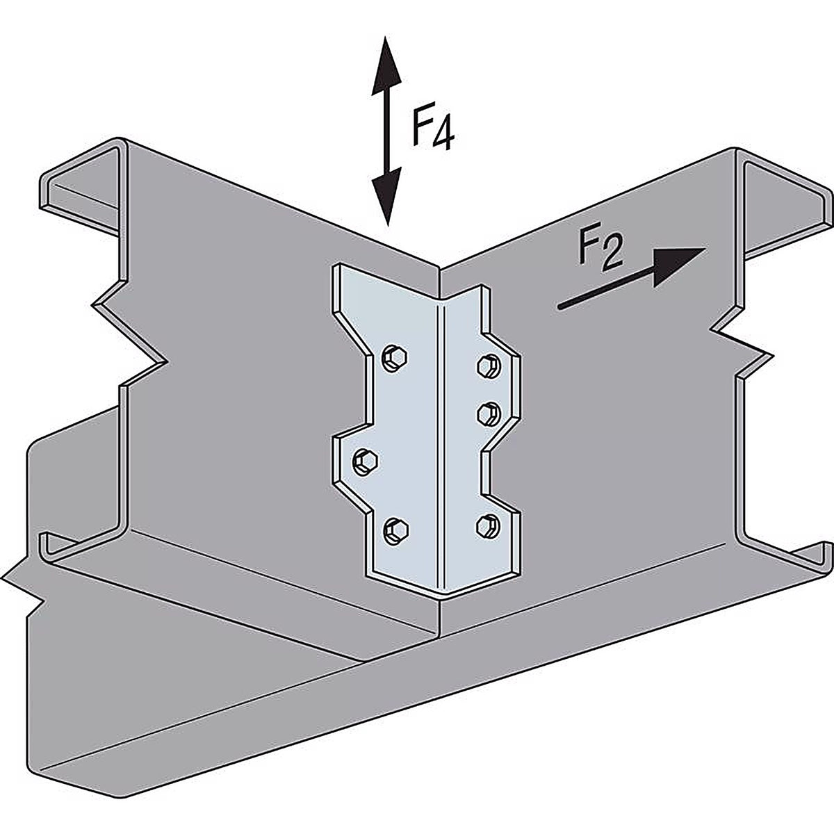 Simpson Strong-Tie - L50Z - Z-Max 2.4 In. W X 5 In. L Galvanized Steel L-Angle