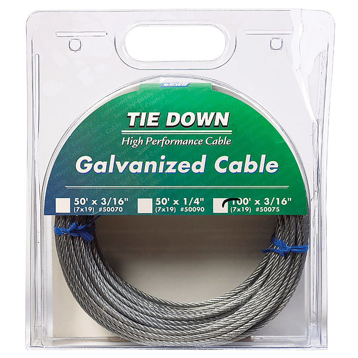 Tie Down Engineering - 50075 - 3/16 In. D X 100 Ft. L Galvanized Steel Aircraft Cable