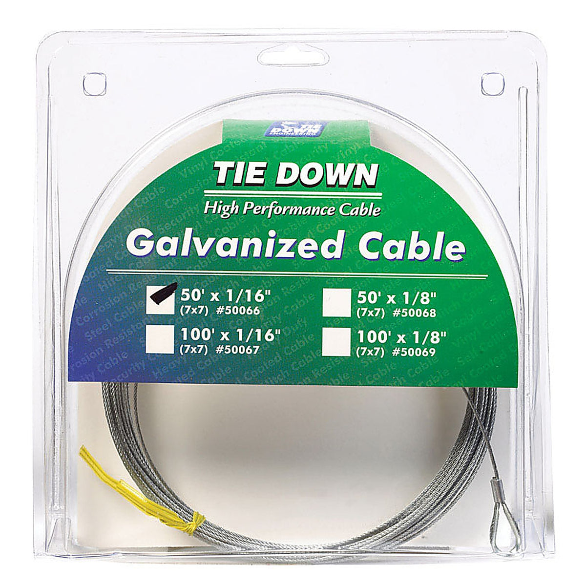 Tie Down Engineering 50066 Galvanized Steel 1/16 in. Dia. x 50 ft. L Aircraft Cable