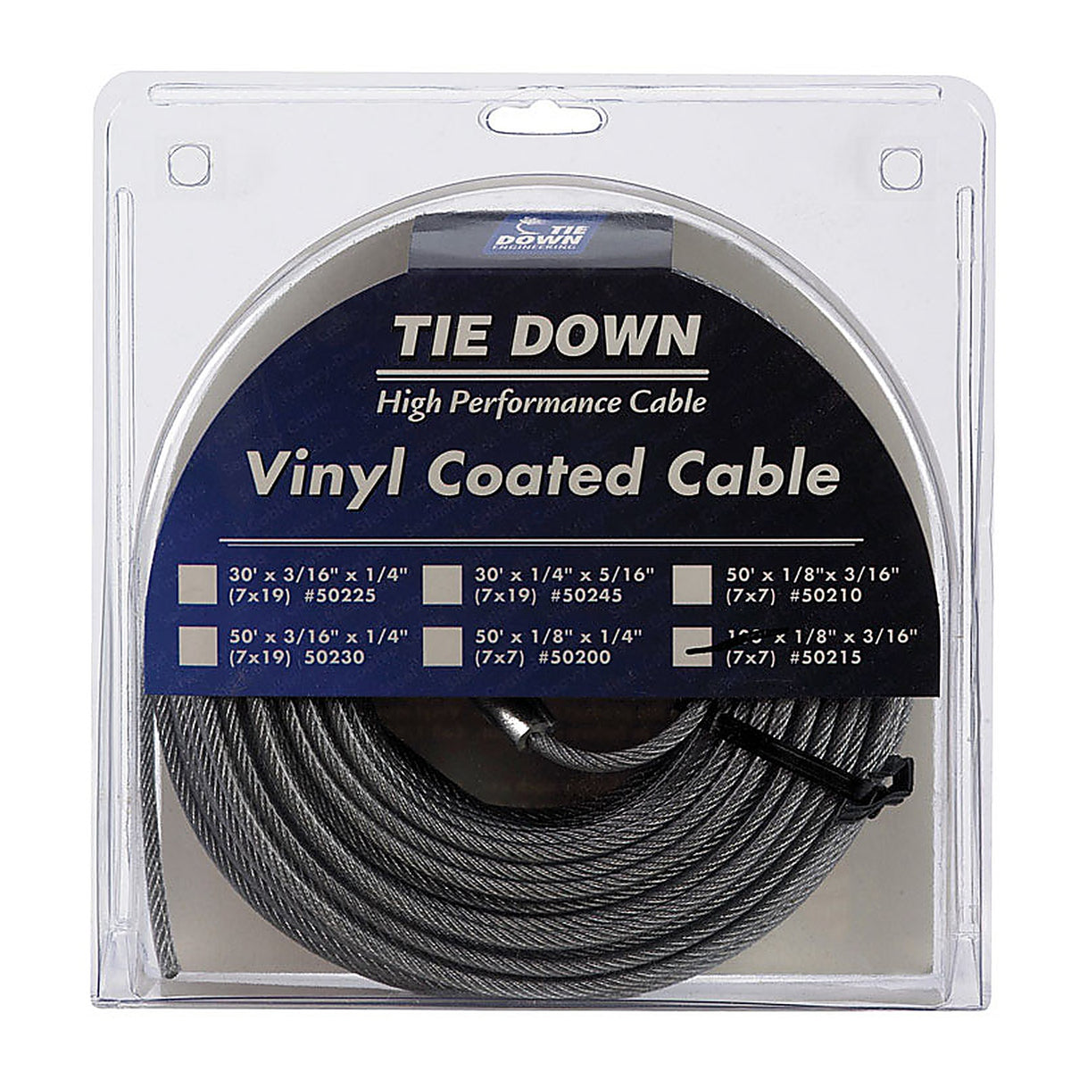 Tie Down Engineering 50215 Vinyl Coated Galvanized Steel 1/8 in. Dia. x 100 ft. L Aircraft Cable