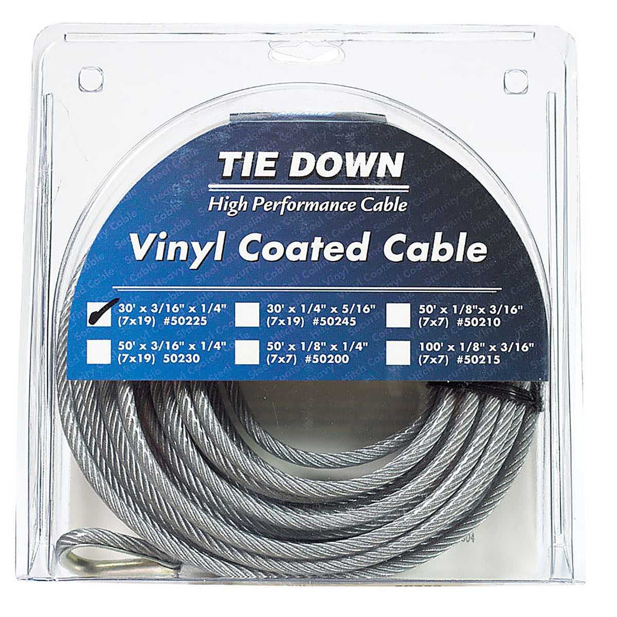 Tie Down Engineering 50225 Vinyl Coated Galvanized Steel 3/16 in. Dia. x 30 ft. L Aircraft Cable
