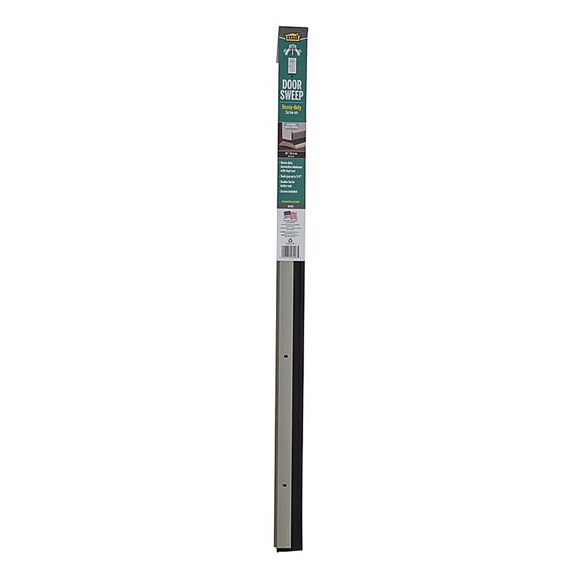 M-D 48996 Silver Aluminum/Vinyl Sweep For Doors, Doors 36 in. L x 1/4 in.