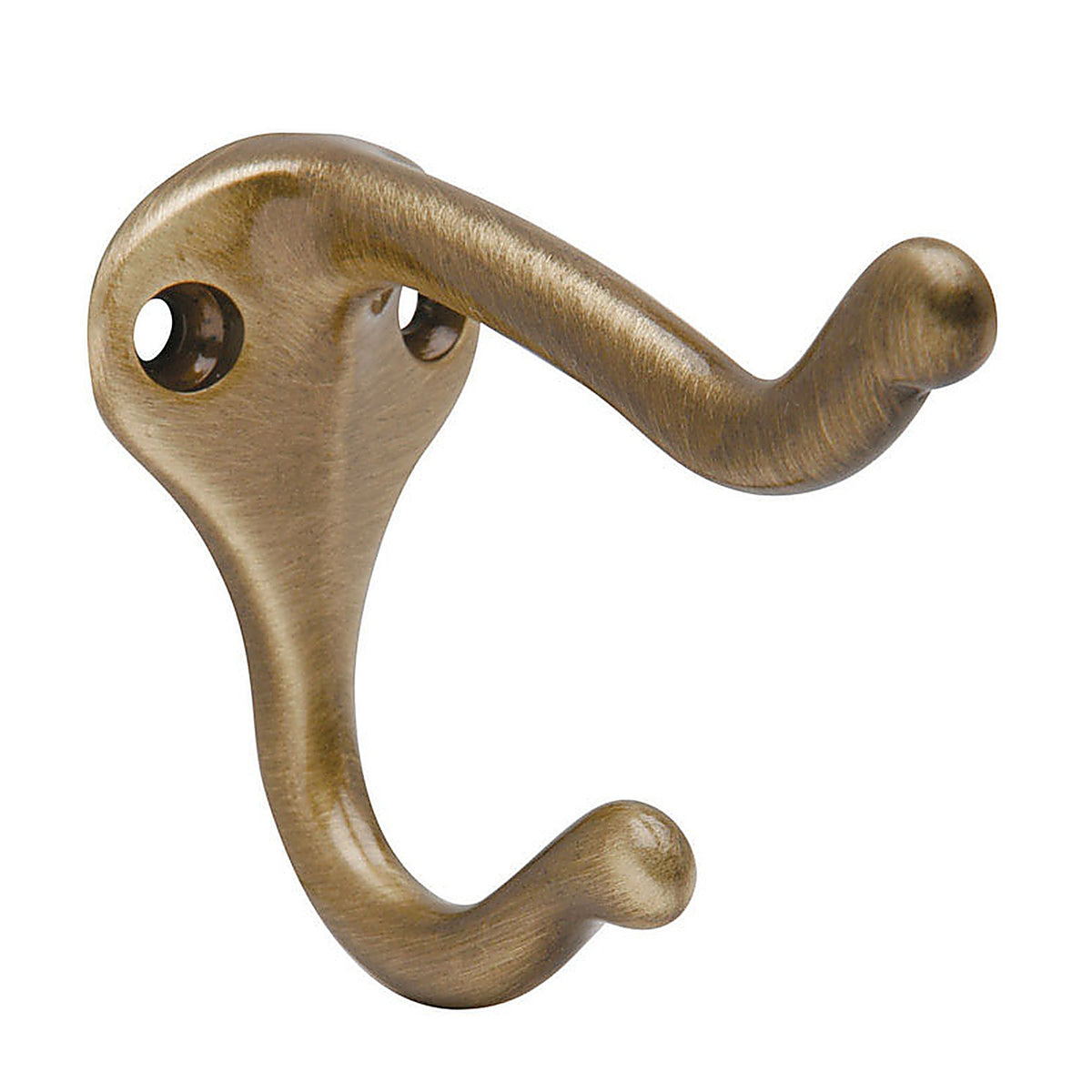 Schlage - SPS571MB-609 - 1-3/4 In. L Antique Brass Brass Medium Coat and Hat Hook 1 Pack