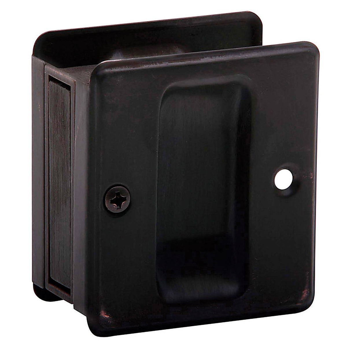 Schlage - SC990B-716 - 2.5 In. D X 2.25 In. L Aged Bronze Solid Brass Pocket Door Pull 1 Piece