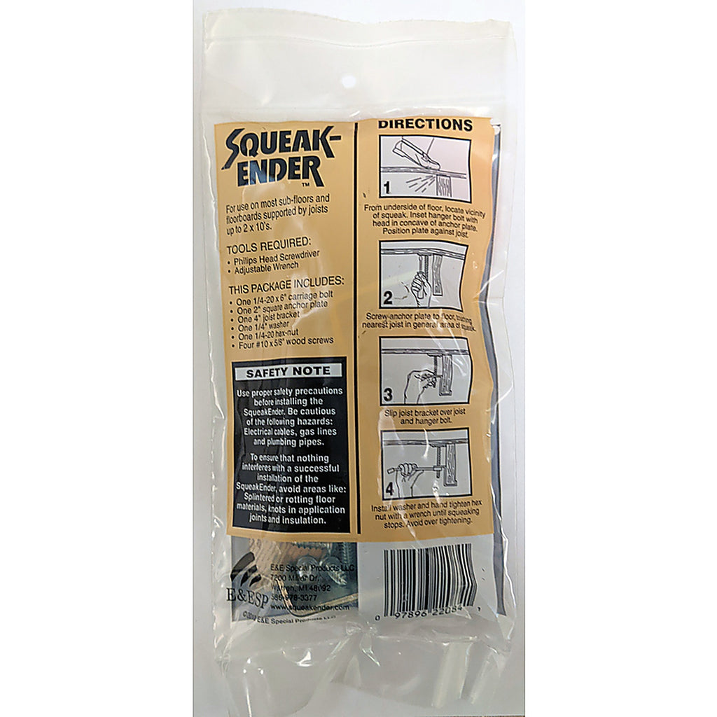 Squeak-Ender - E-2084 - 6 In. L Phillips Square Head Fine Floor Squeak Eliminator