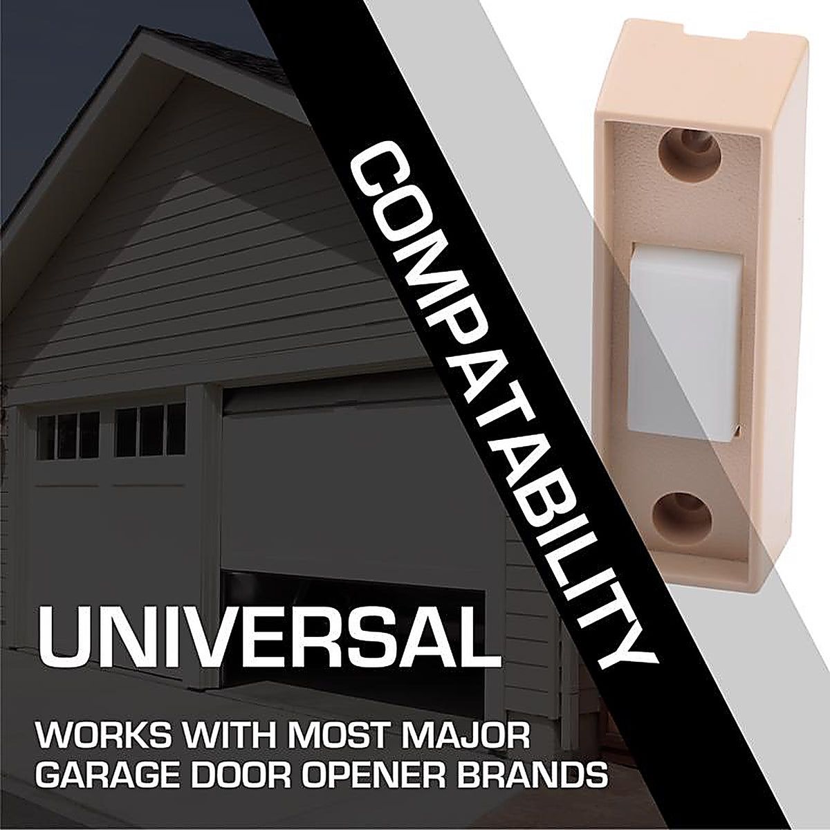 Genie - 37644R - 1 Door Universal Wall Push Button for Garage Doors