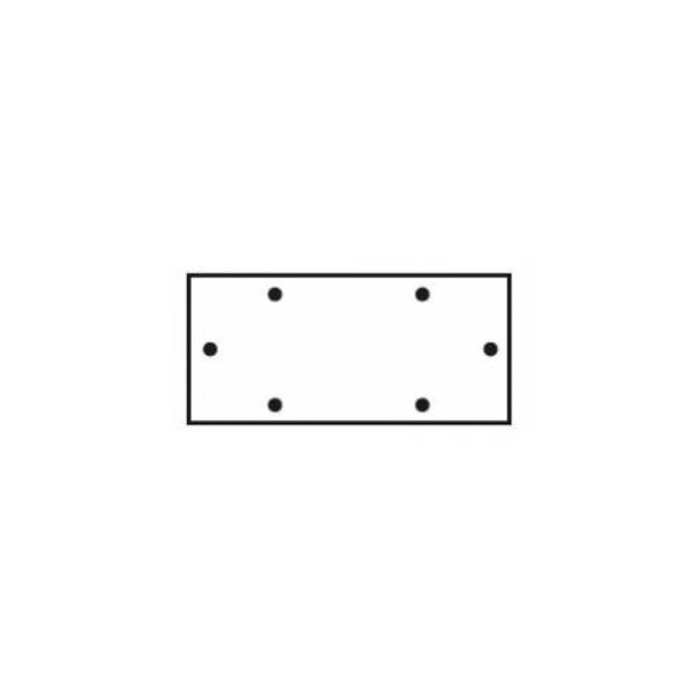 DYNABRADE 53986 2-3/4in. W x 8in. L Interface Pad, Double-Sided Hook-Face