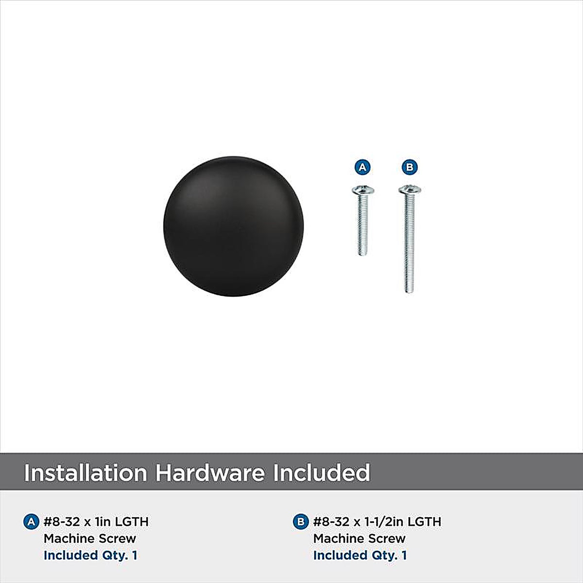 Amerock - BP53005FB - Edona Round Cabinet Knob 1-1/4 In. D 1.13 In. Matte 1 Pack