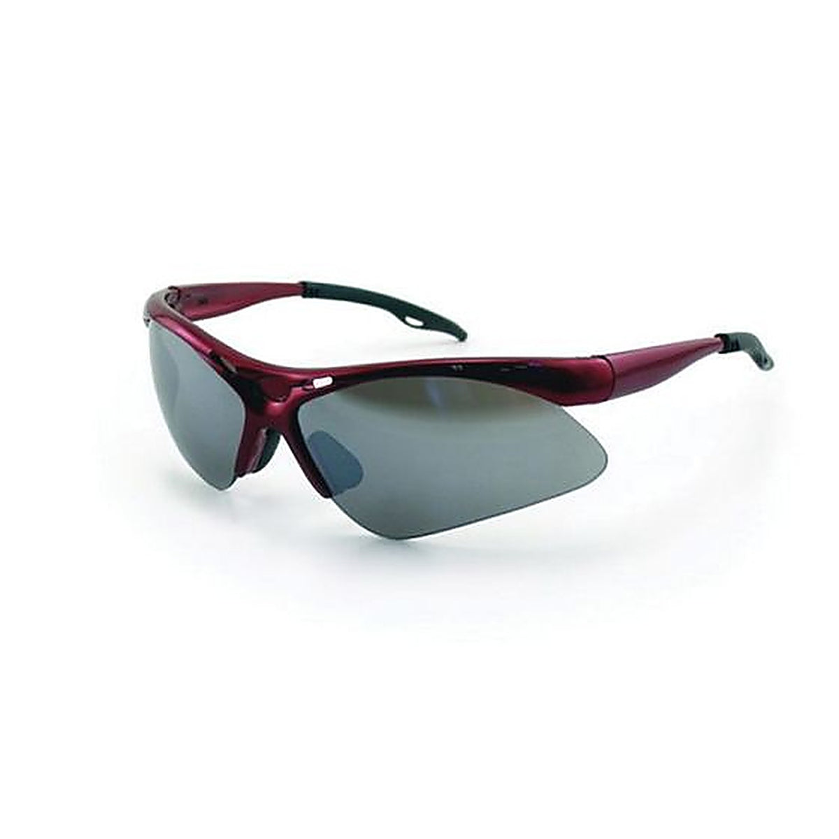 SAS Safety 540-0003 DIAMONDBACK Eyewear Smoke Mirror Lens, Red Frame w Polybag