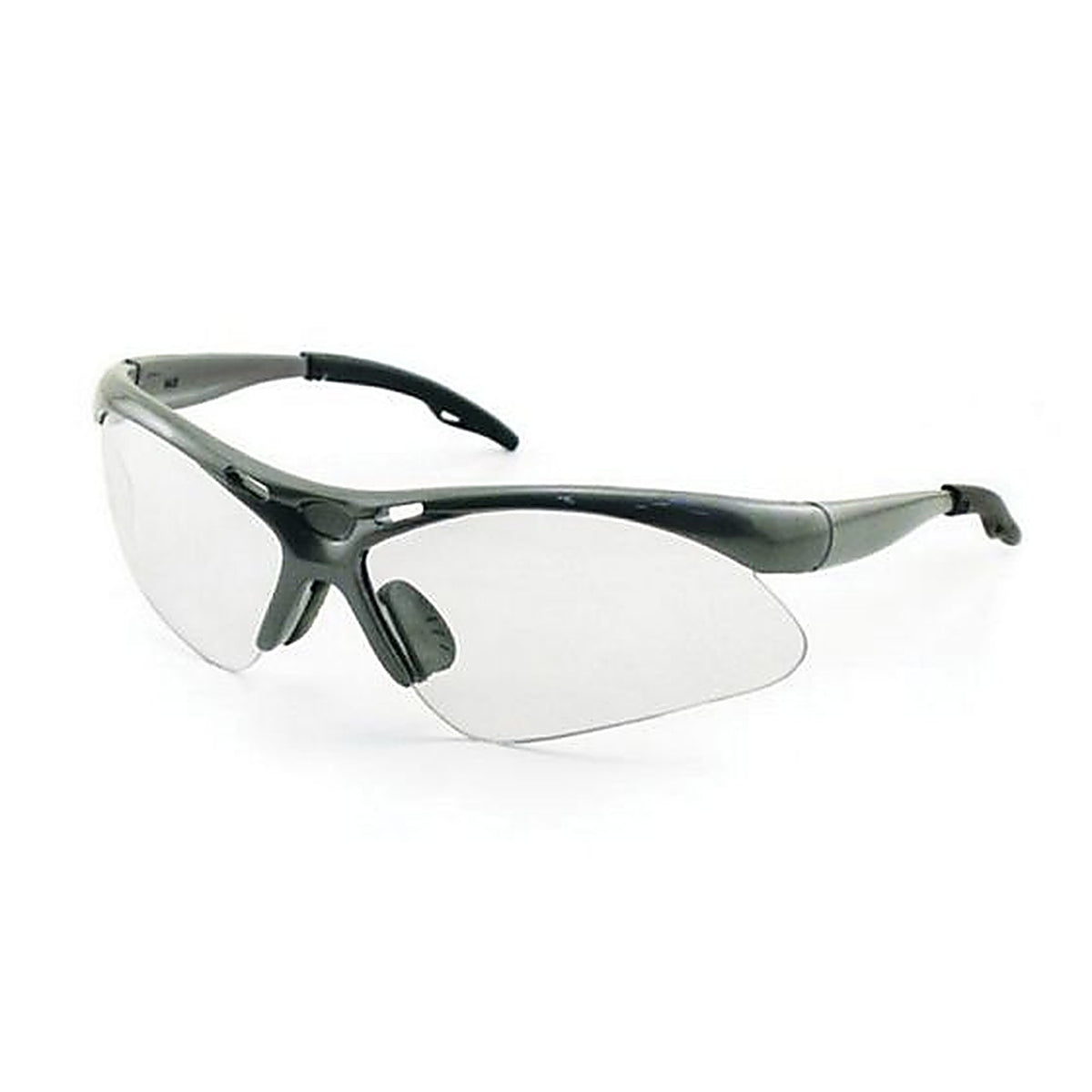SAS Safety 540-0100 DIAMONDBACK Eyewear Clear Lens, Silver Frame w Polybag