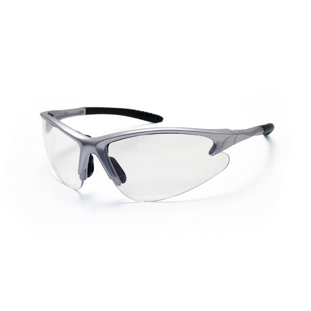 SAS Safety 540-0500 DB2 Eyewear with Polybag, Clear Lens/Silver Frame