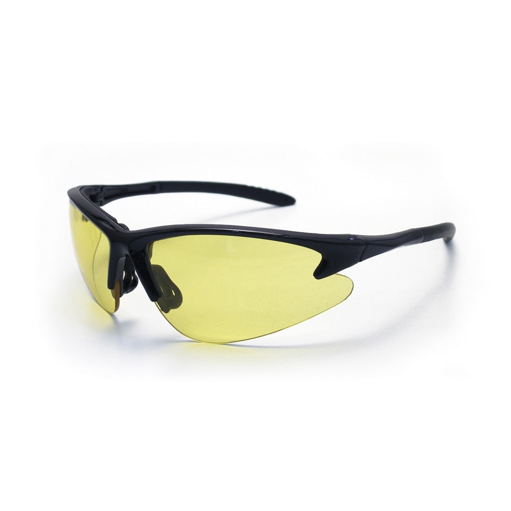 SAS Safety 540-0605 DB2 Eyewear with Polybag, Yellow Lens/Black Frame