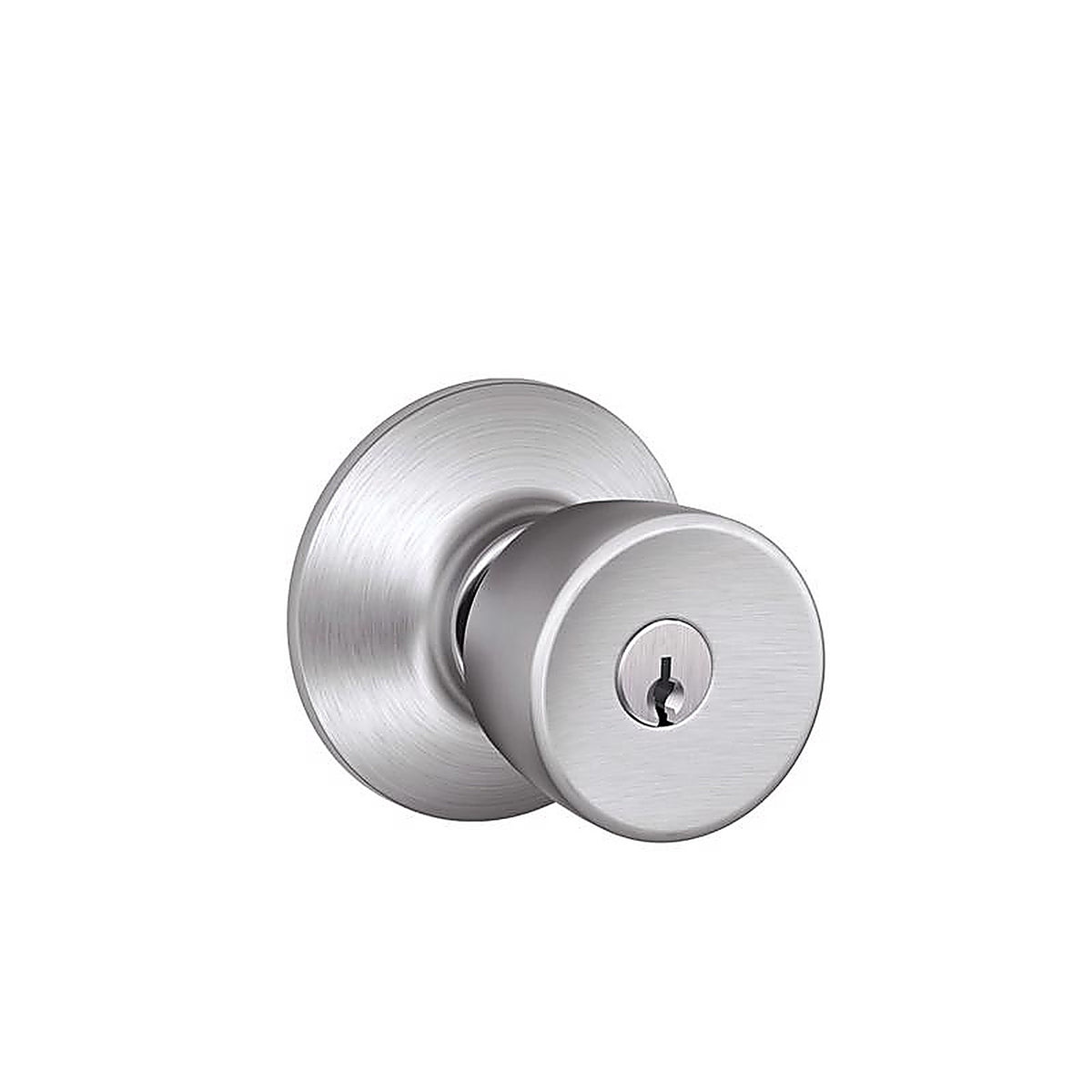 Schlage F51VBEL626 Bell Satin Chrome Entry Lockset ANSI Grade 2 1-3/4 in.