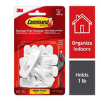 3M 17002-6ES Command Small Plastic Hook 2-3/8 in. L 6/Pack