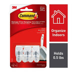 3M 17067 Command Small Plastic Wire Hooks 1-5/8 in. L 3/Pack