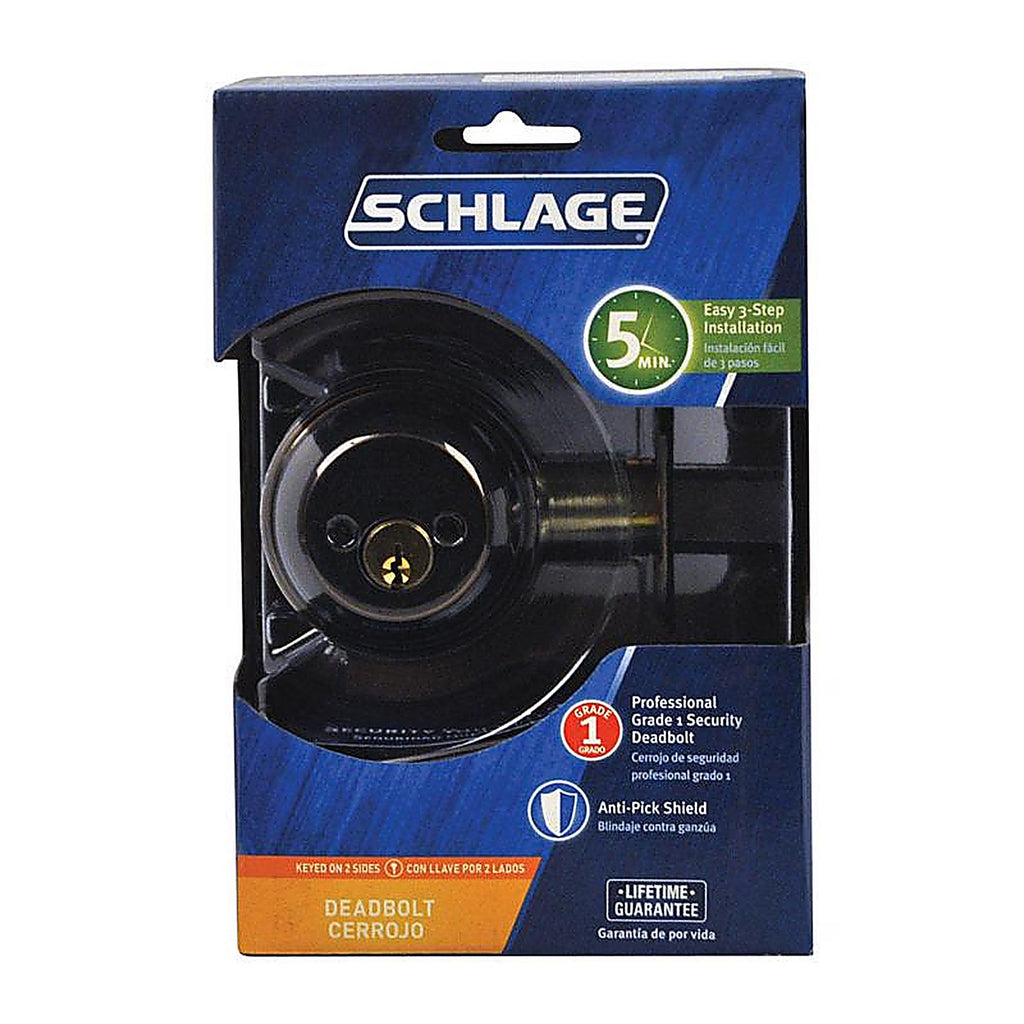 Schlage - B62 G 716 - Aged Bronze Zinc Double Cylinder Deadbolt