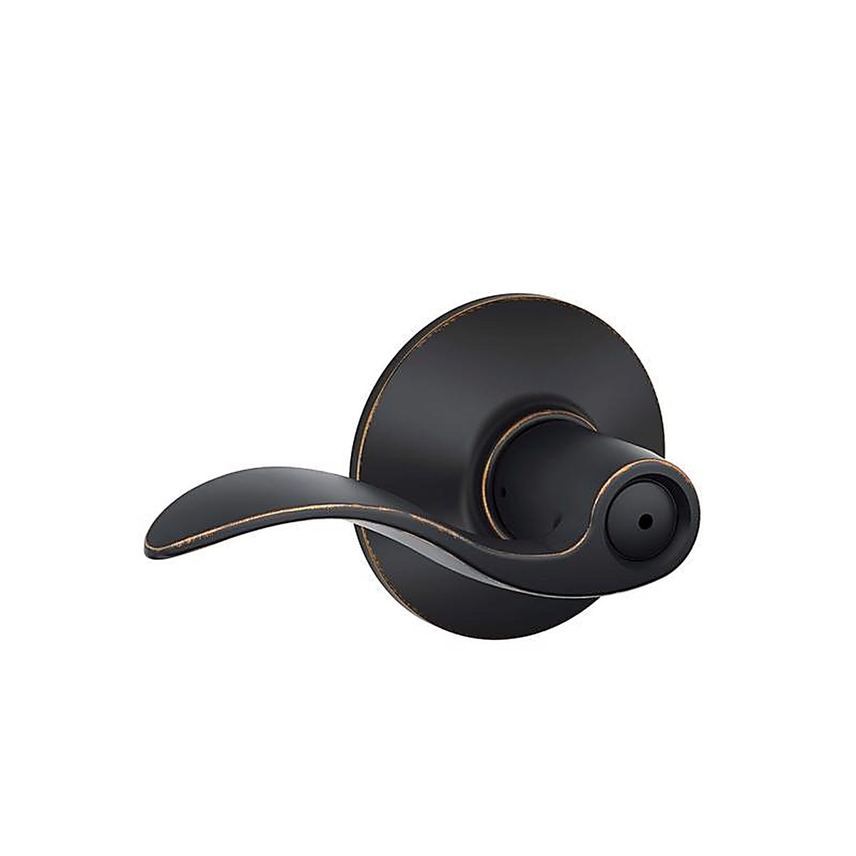 Schlage F40VACC716 Accent Aged Bronze Privacy Lockset ANSI Grade 2 1-3/4 in.