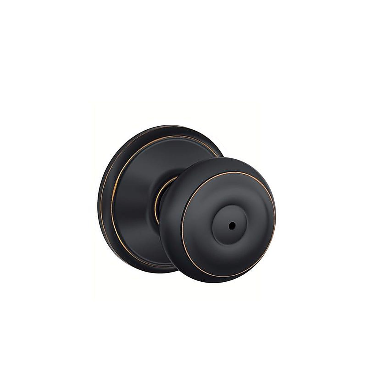 Schlage F40VGEO716 Georgian Aged Bronze Privacy Lockset ANSI Grade 2 1-3/4 in.