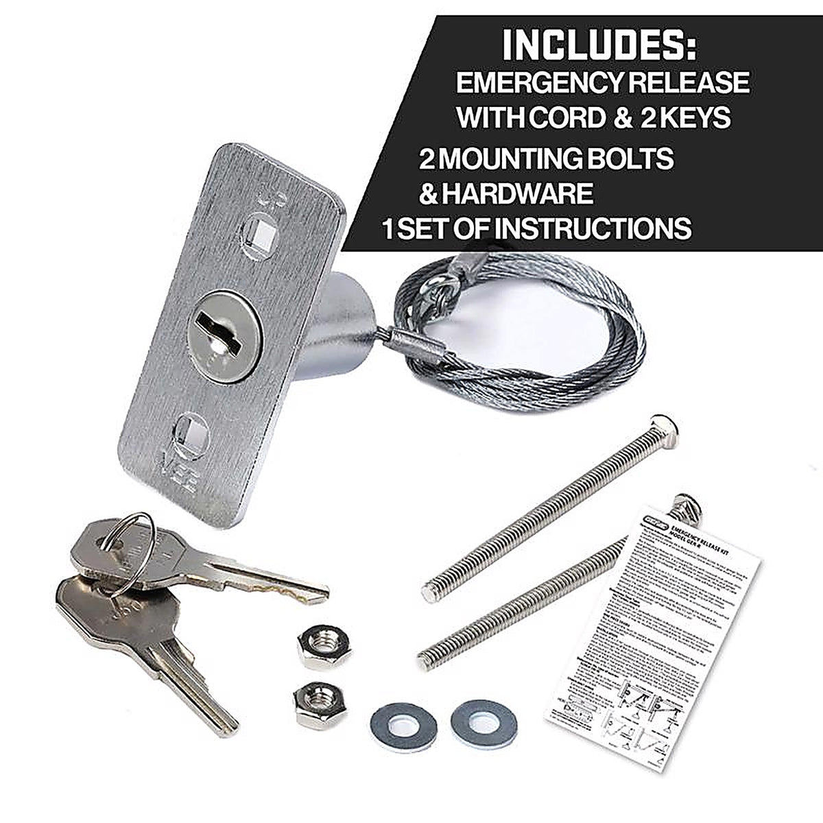 Genie - 37374R - 1 Door Emergency Release Kit for All Brands of Garage Door Openers