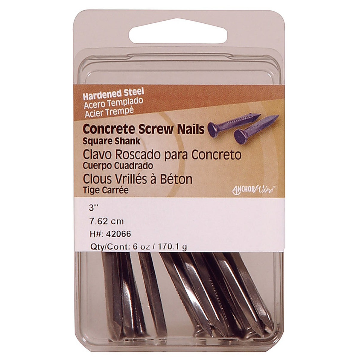 Hillman 42066 3 in. Concrete Steel Nail Flat 6 lb.
