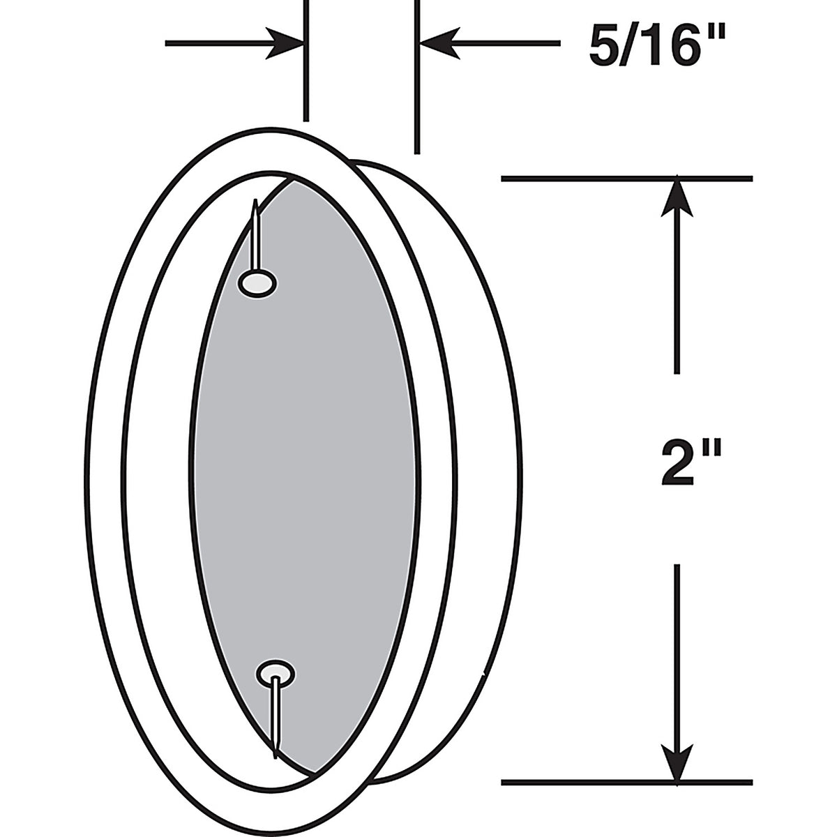 Prime-Line - N 7206 - 2 in. L Satin Nickel Silver Steel Door Finger Pull
