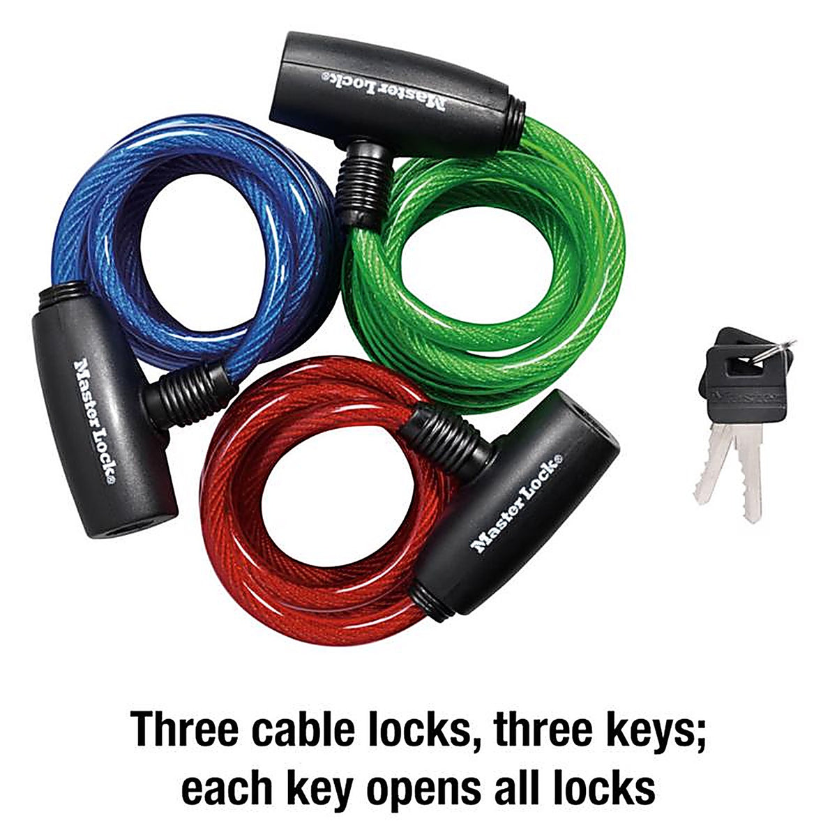 Master Lock - 8127TRI - 5/16 In. D X 72 In. L Vinyl Coated Steel Locking Cable