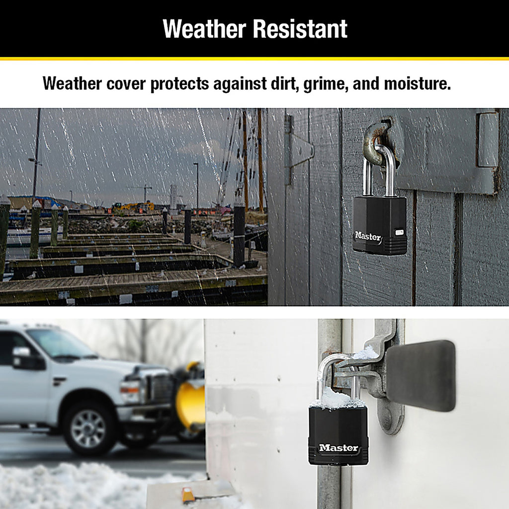 Master Lock - M115XTRILFCCSEN - Magnum 1-7/8 In. H X 1-3/16 In. W X 1-3/4 In. L Steel Ball Bearing Outdoor Padlock