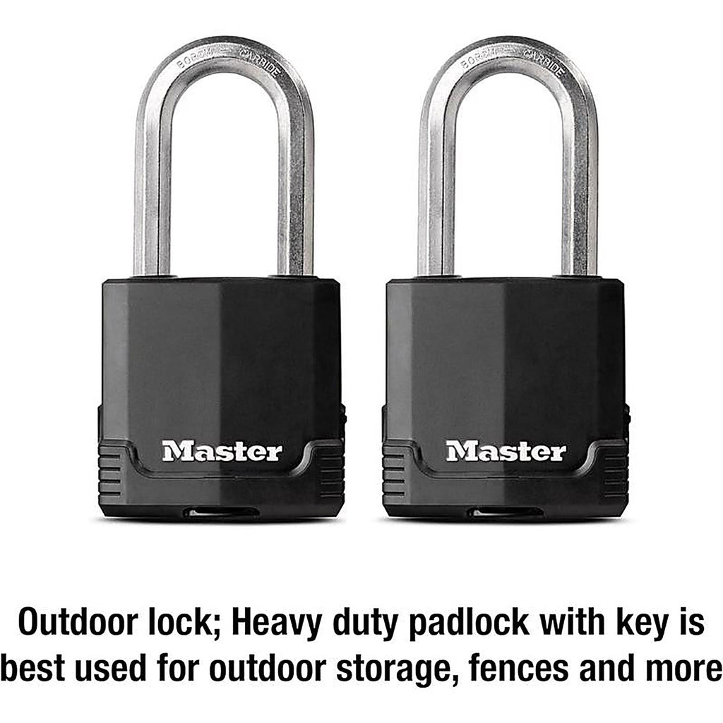 Master Lock - M515XTLHCCSEN - Magnum 2 In. H X 1-5/16 In. W X 2 In. L Steel Ball Bearing Locking Weather-Resistant Pad