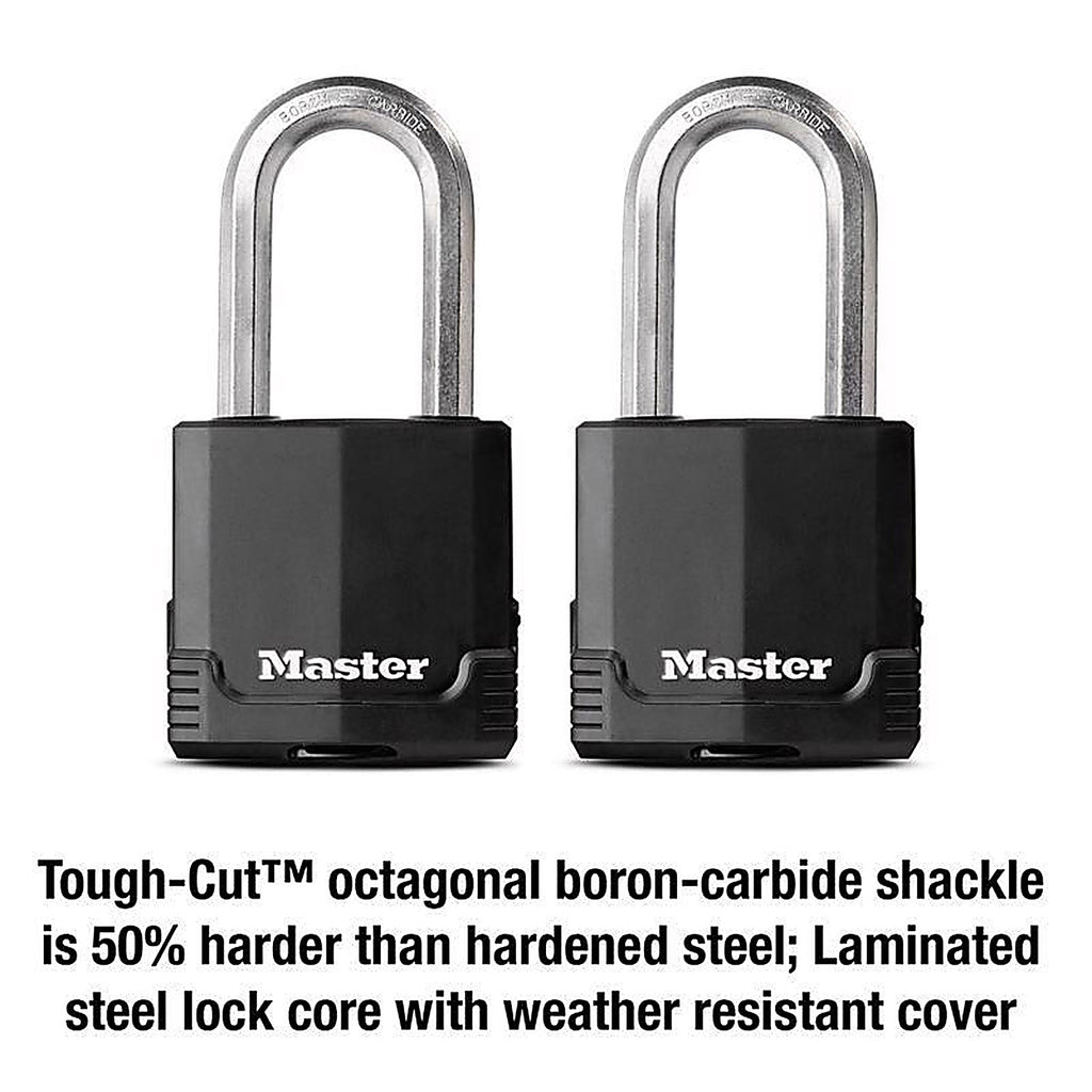 Master Lock - M515XTLHCCSEN - Magnum 2 In. H X 1-5/16 In. W X 2 In. L Steel Ball Bearing Locking Weather-Resistant Pad