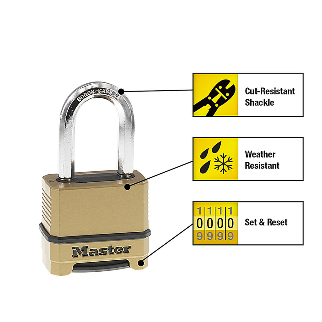 Master Lock - M175XDLFCCSEN - Magnum 2 In. H X 1-7/32 In. W X 2 In. L Steel Ball Bearing Locking Weather-Resistant Pad