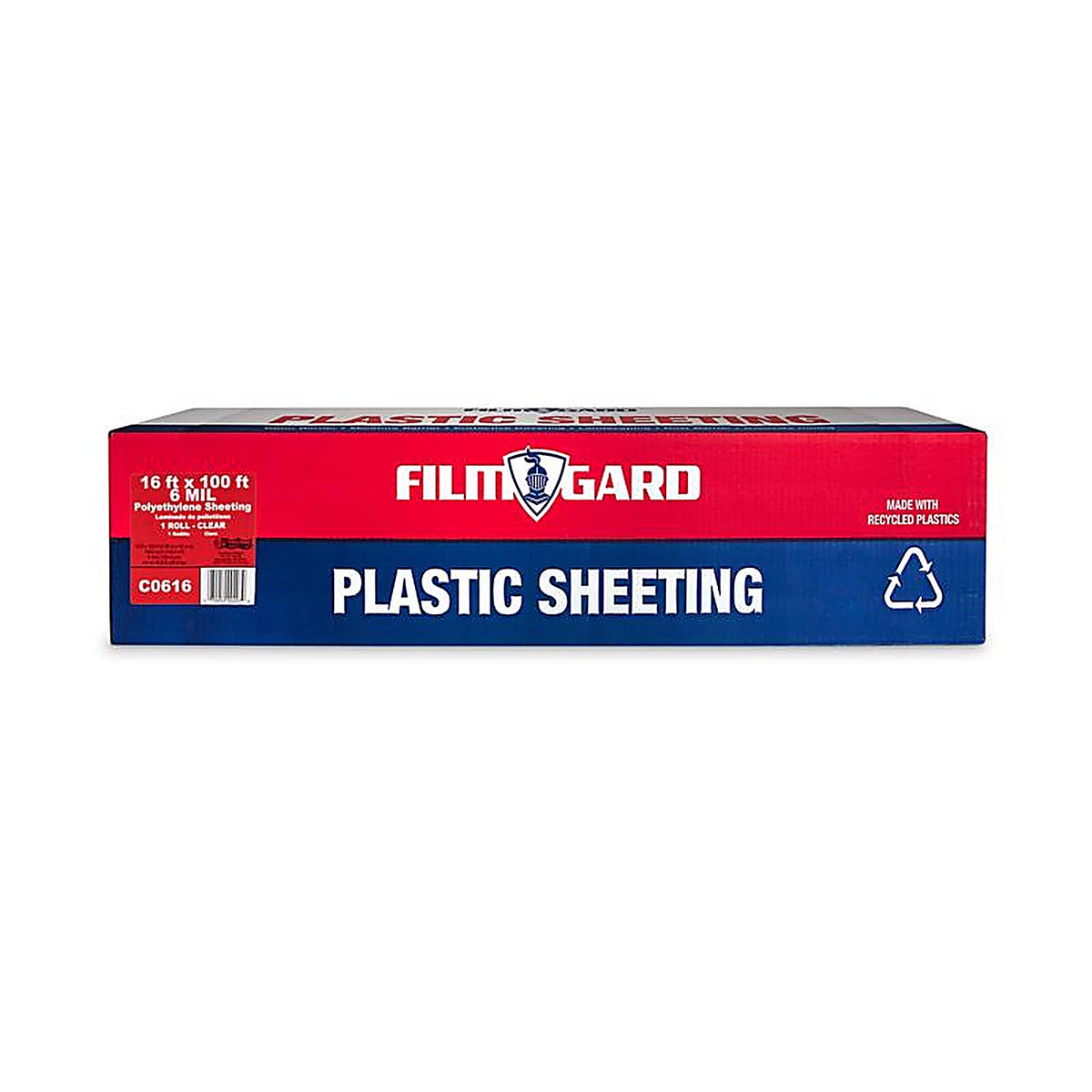 Film-Gard 626055 Plastic Sheeting 6 mil T X 16 ft. W X 100 ft. L Polyethylene Clear 1 pk