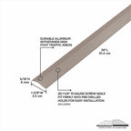 M-D 43854 0.29 in. H X 36 in. L Pewter Silver Aluminum Carpet Trim