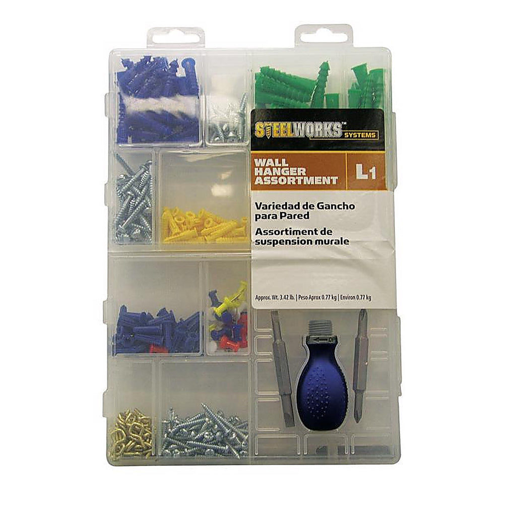 Hillman 130275 STEELWORKS L1 Assorted Picture Hanging Set 1/Pack