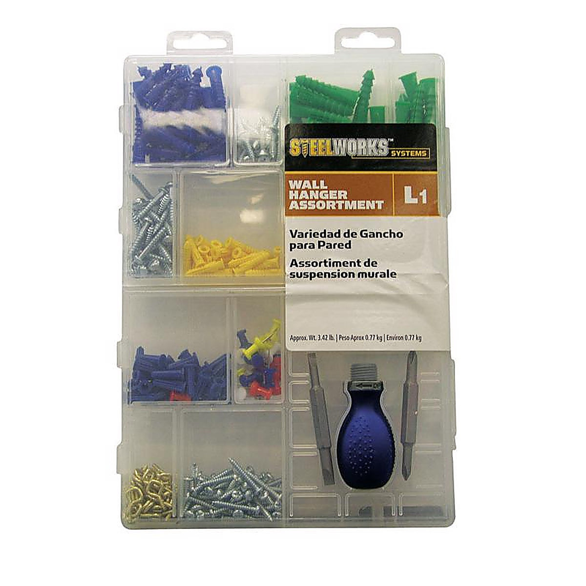 Hillman 130275 STEELWORKS L1 Assorted Picture Hanging Set 1/Pack