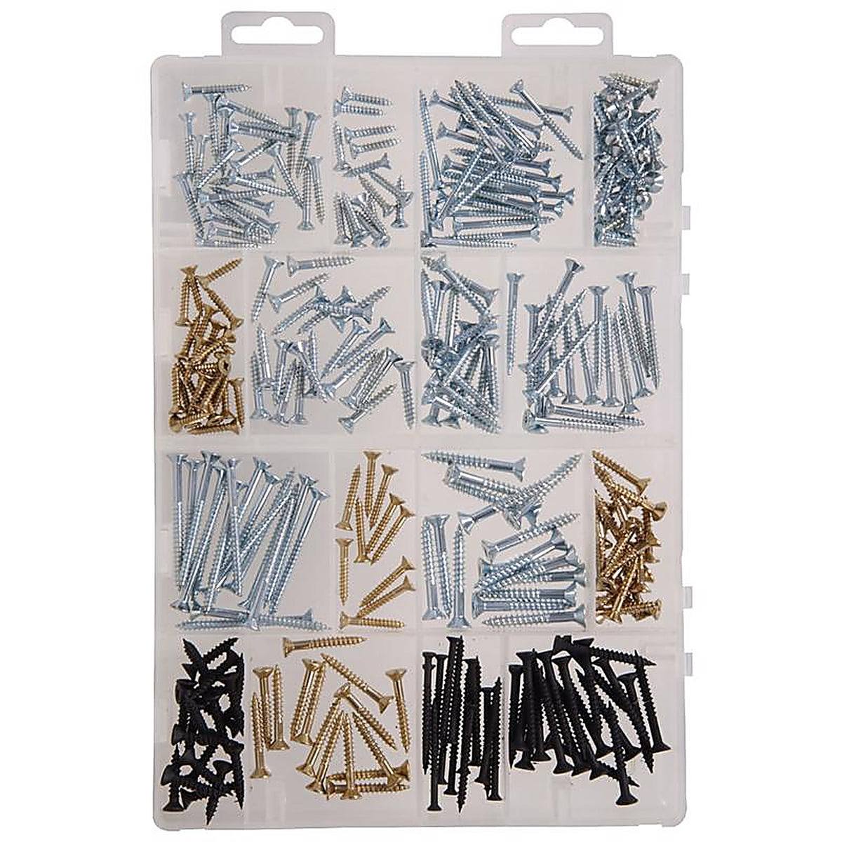 Hillman - 130280 - L6 Assorted X Assortment In. L Phillips Zinc-Plated Coarse Wood Screw Assortment 360 Pack