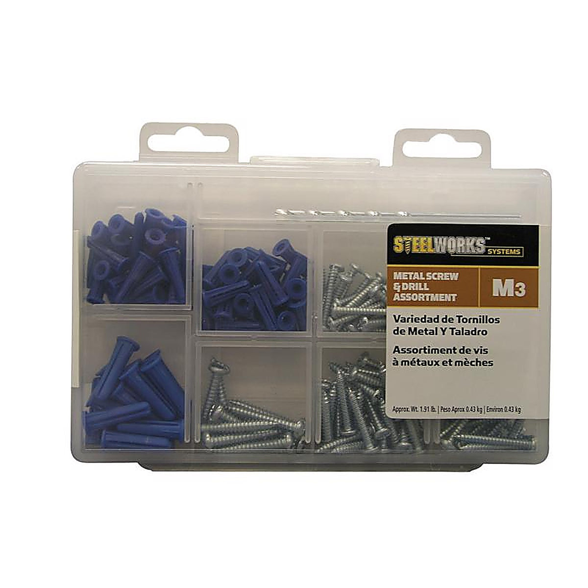 Hillman 130252 3/8 in. Dia. x 1 in. L Plastic/Stainless Steel Pan Head Anchor Kit 213/Pack