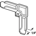 Prime-Line PL14298 White Plastic 1/4 in. W x 3/4 in. L Screen Frame Corner 100/Pack