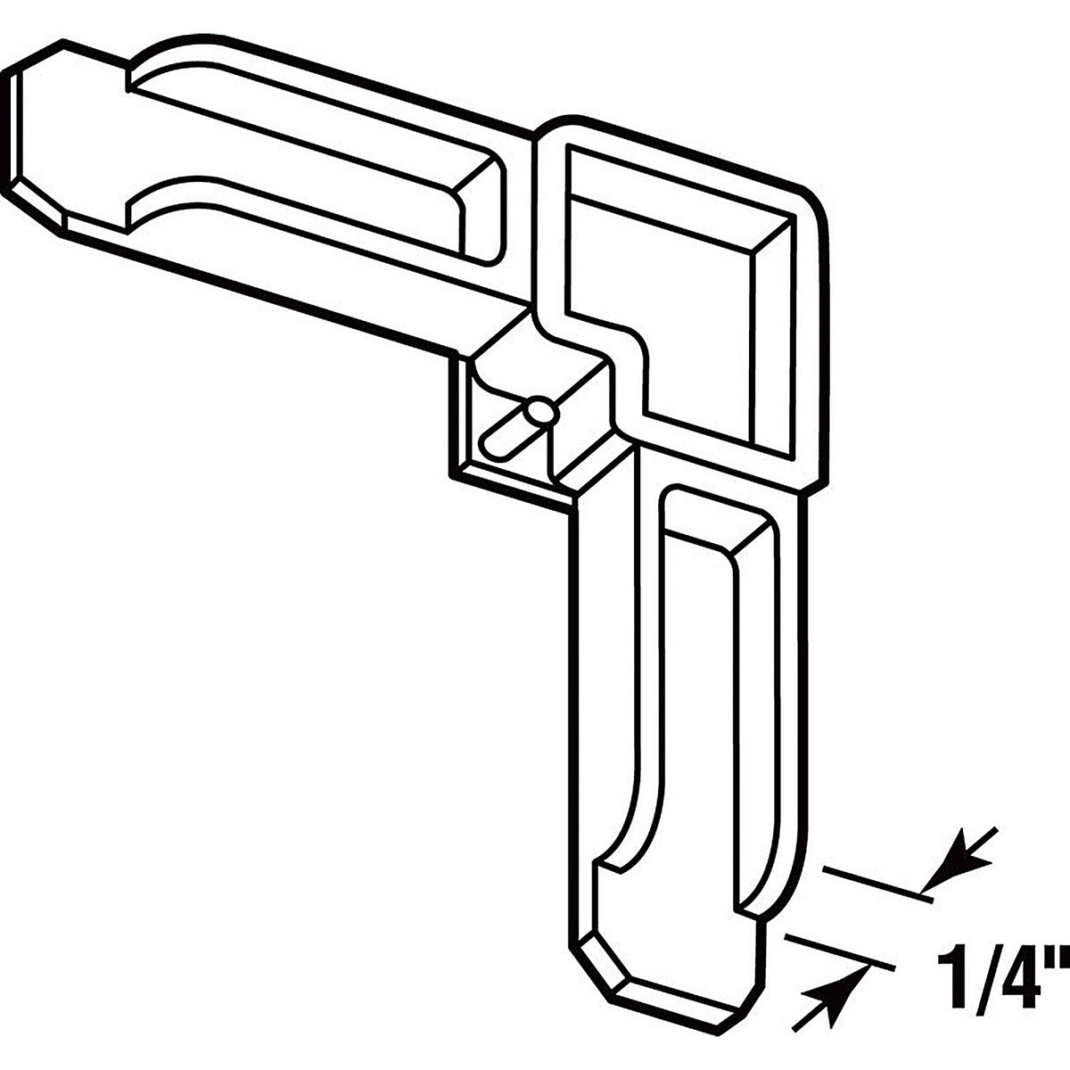 Prime-Line PL14298 White Plastic 1/4 in. W x 3/4 in. L Screen Frame Corner 100/Pack