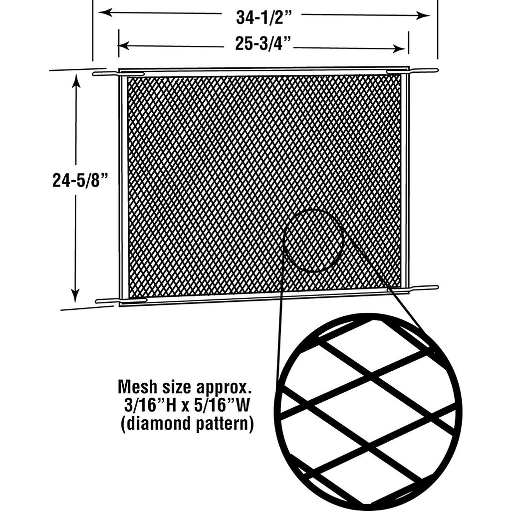 Prime-Line PL15933 White Aluminum Screen Door Grille 1/pc.