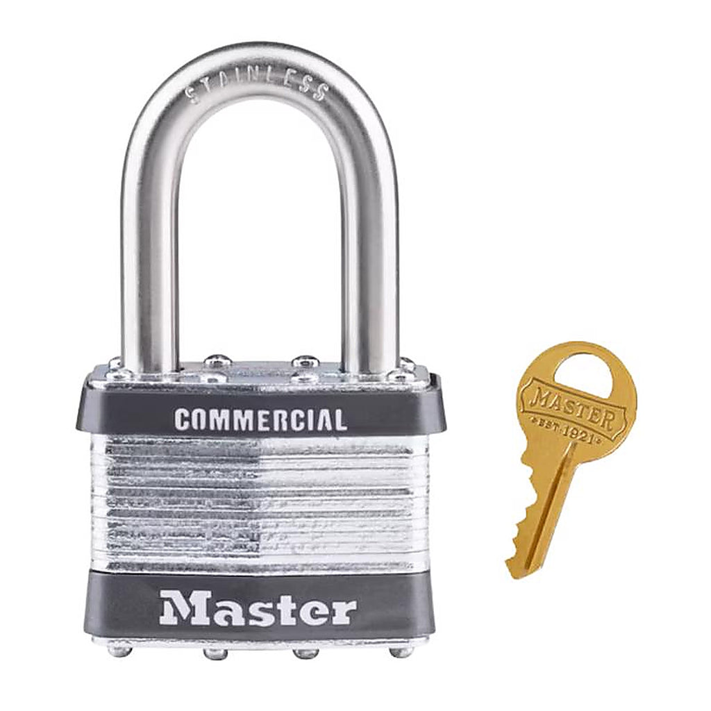 Master Lock - 5KALF#A956 - 1-1/2 In. H X 7/8 In. W X 2 In. L Steel 4-Pin Cylinder Exterior Padlock