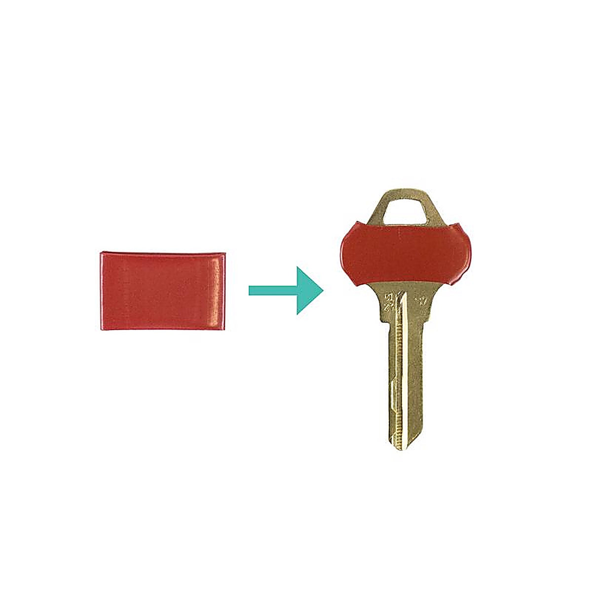 Lucky Line 17104 Plastic Assorted Key Sleeve, Medium 4/Pack