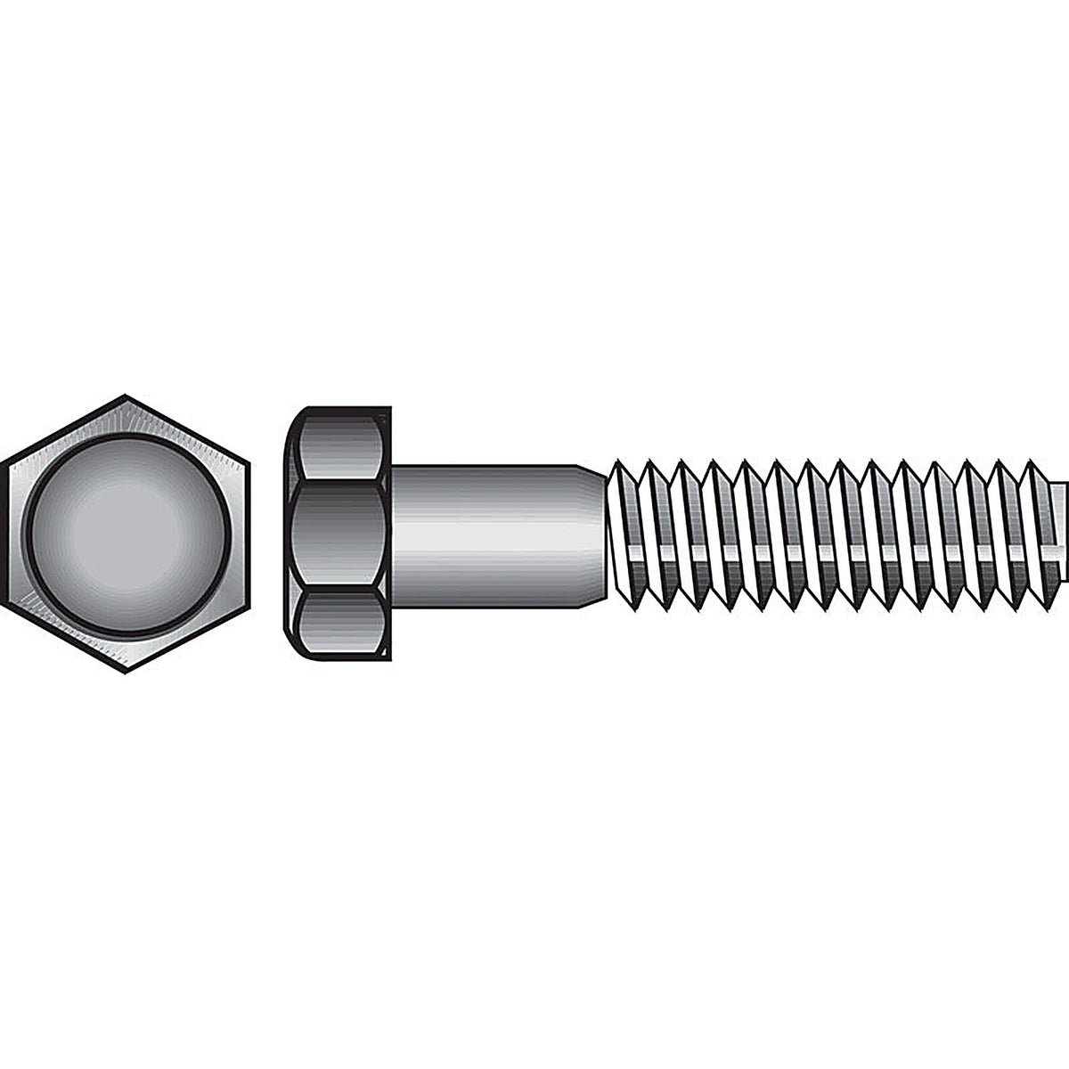 Hillman - 190549 - 3/4 In. D X 10 In. L Zinc Plated Steel HEX Bolt 20 Pack