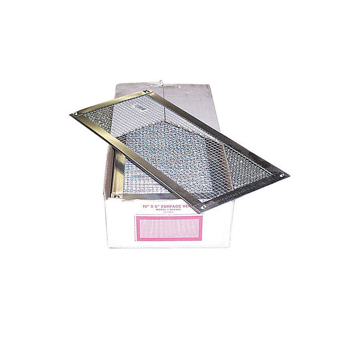 Construction Metals - SCV166-1/8 - 6 In. H X 16 In. W Metallic Steel Screen Vent