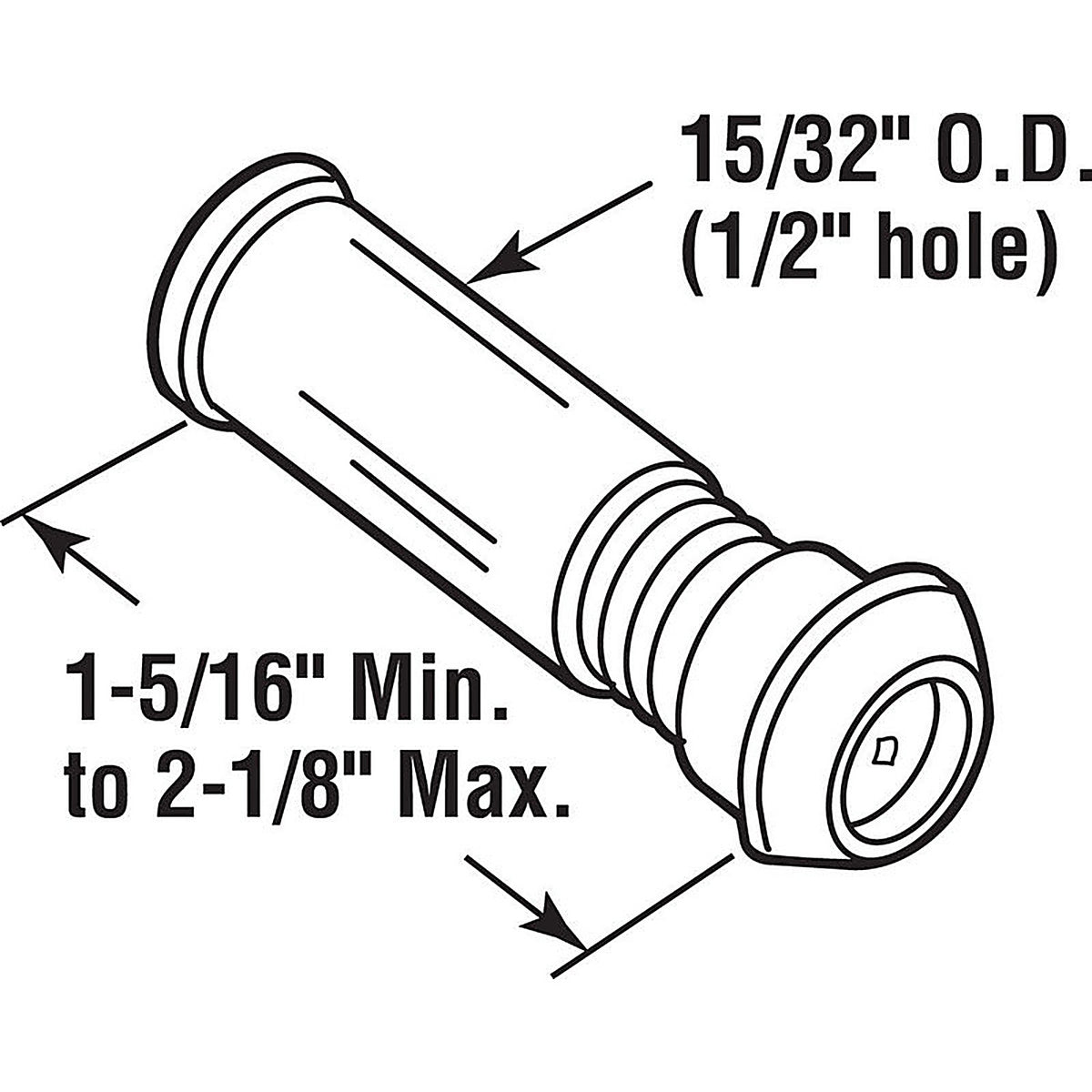 Prime-Line U9895 0.46 in. Dia. 160 deg. Polished Brass Brass Door Viewer