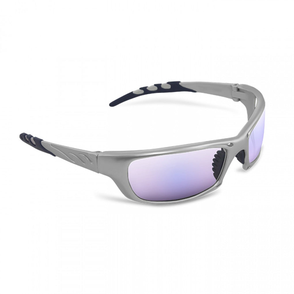 SAS Safety 542-0209 GTR Eyewear Ice Blue Mirror Lens, Silver Frame w Polybag
