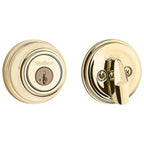 Kwikset 99800-120 SmartKey Polished Brass Metal Deadbolt