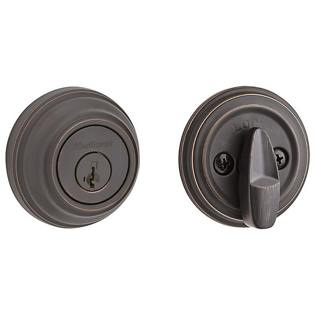 Kwikset 99800-122 SmartKey Venetian Bronze Metal Deadbolt